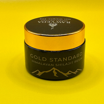 Himalayan Shilajit Resin in glass jar from Siachen Glacier